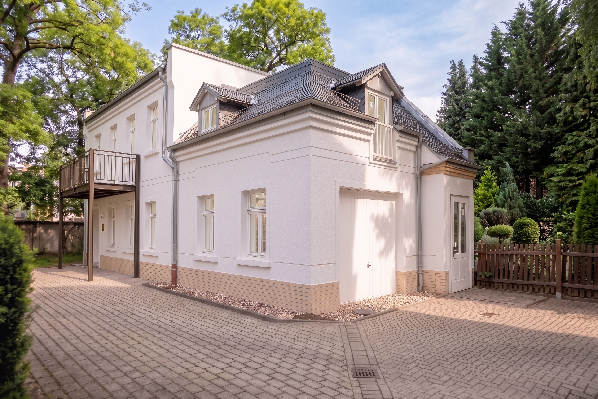 Perspektive Innenhof und Remise Kutscherhaus Pölitzstraße Leipzig